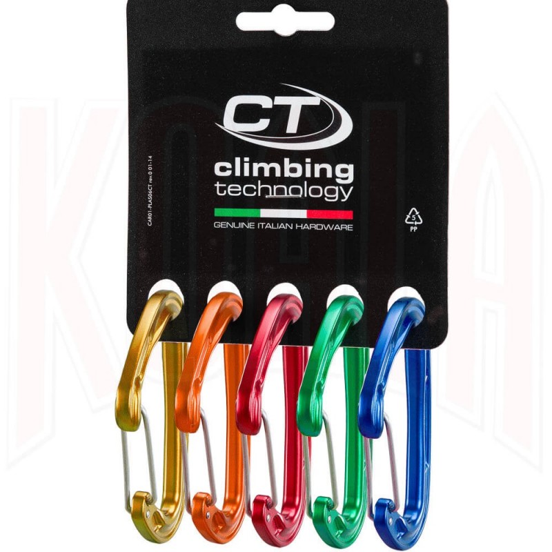 Mosquetón aluminio  FLY-WEIGHT EVO Climbing Technology  Pack 5