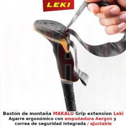 Bastón de montaña MAKALU LITE Grip extension Leki
