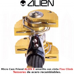 Micro Cam Friend ALIEN X amarillo con cinta Fixe Climb