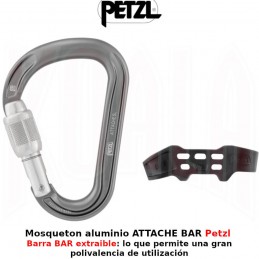 Mosqueton aluminio ATTACHE BAR Screw-Lock Petzl 2024