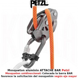 Mosqueton aluminio ATTACHE BAR Screw-Lock Petzl 2024