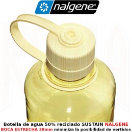 Botella de agua 50% reciclado SUSTAIN BOCA ESTRECHA 500ml Nalgene