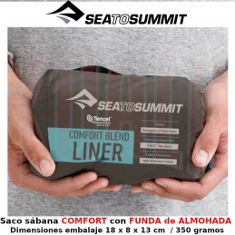 Saco sábana COMFORT con FUNDA de ALMOHADA SeaToSummit
