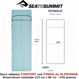 Saco sábana COMFORT con FUNDA de ALMOHADA SeaToSummit
