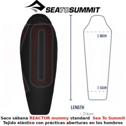 Saco sábana REACTOR Mummy Thermolite® Sea To Summit
