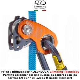 Polea / Bloqueador ROLLNLOCK Climbing Tecnology