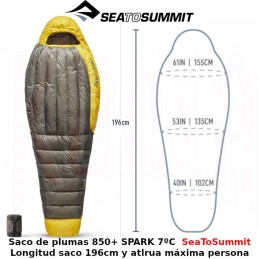 Saco de plumas 850+ SPARK 7ºC SeaToSummit