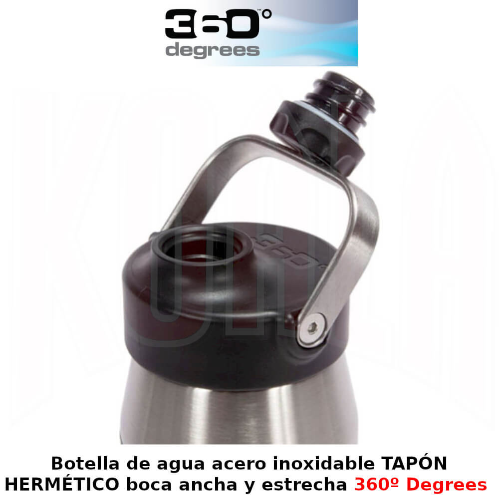 Botella de agua aislada 550 ml acero inoxidable 360ºDegrees