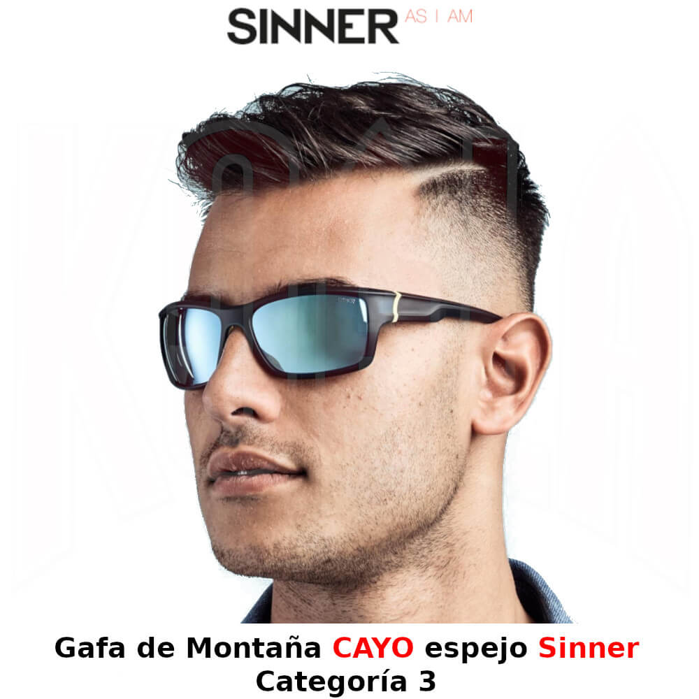 Gafa de montaña deportivas cristal espejo categoría 3 Sinner.